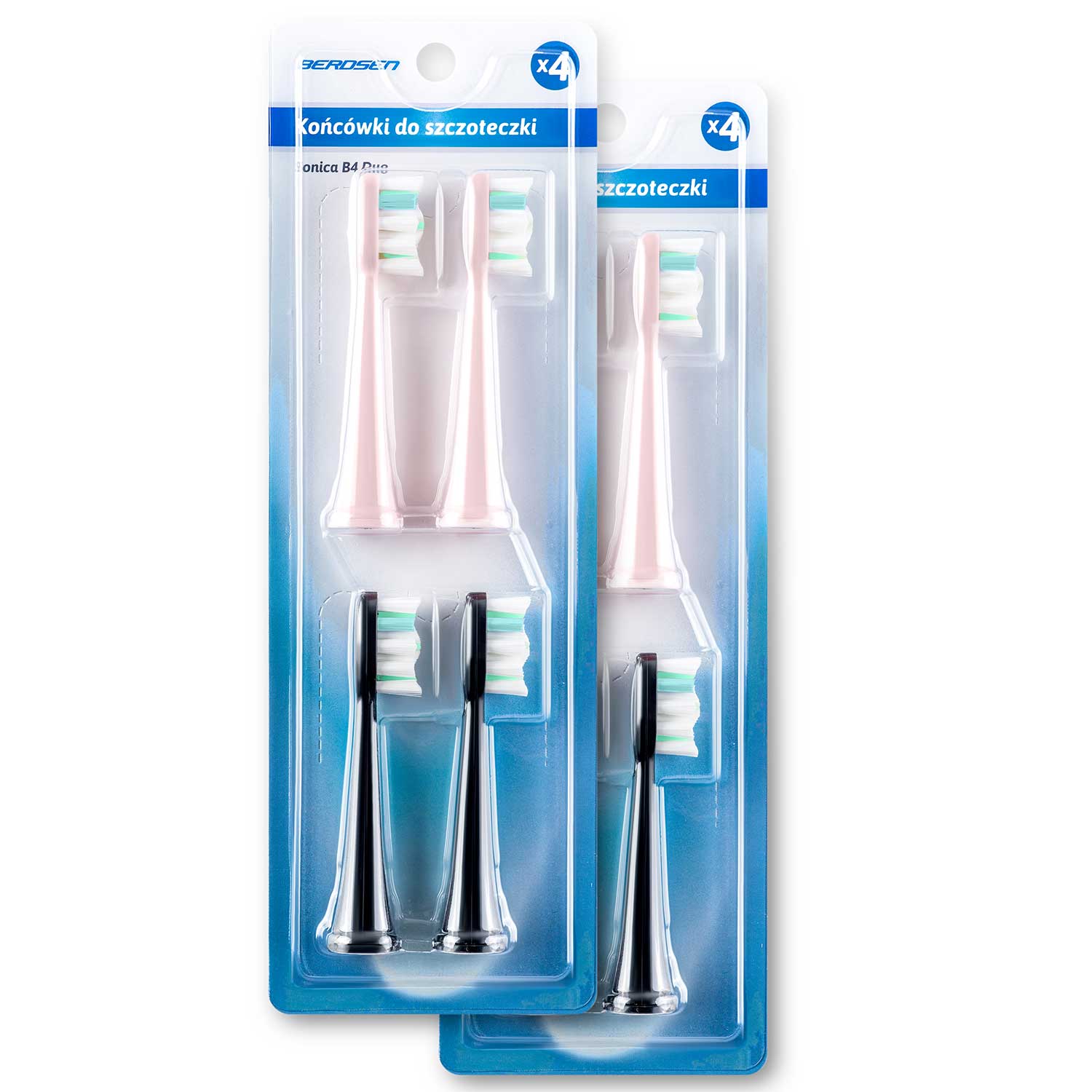 Końcówki do szczoteczki sonicznej Berdsen B4 Duo 8szt. 5177-2