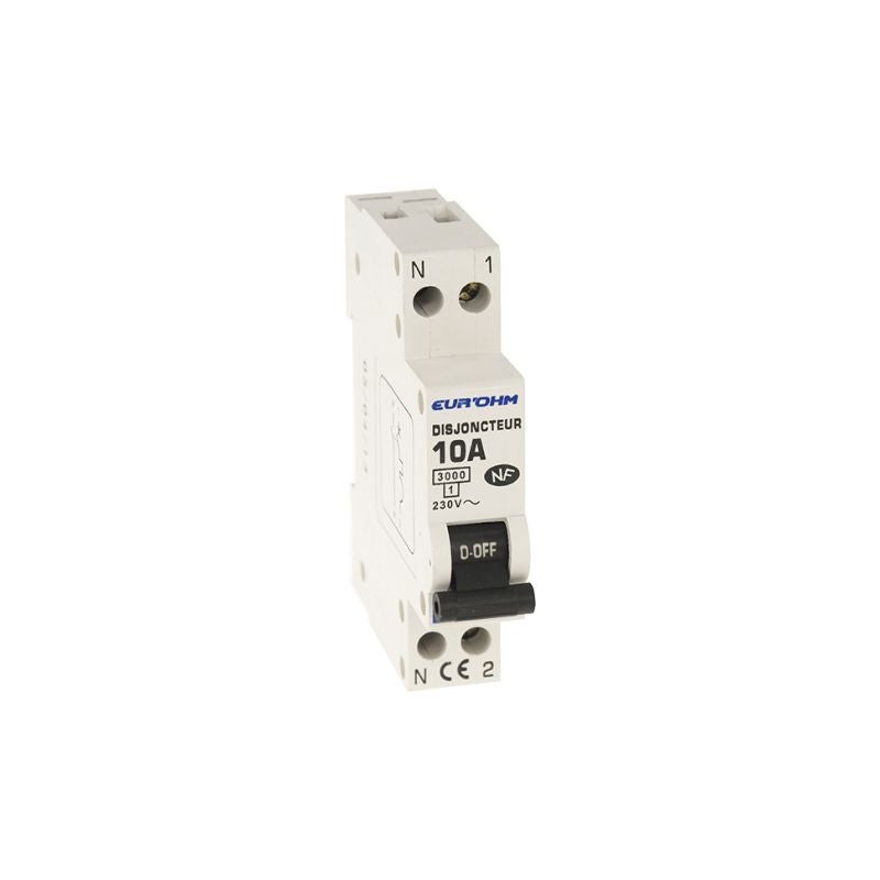 Disjoncteur 1P+N - 10 A - 2