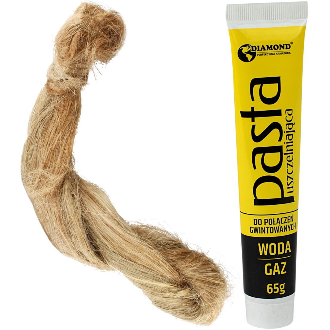 Zestaw instalacyjny pakuły 100 g + pasta uszczelniająca 65 g – DIAMOND
