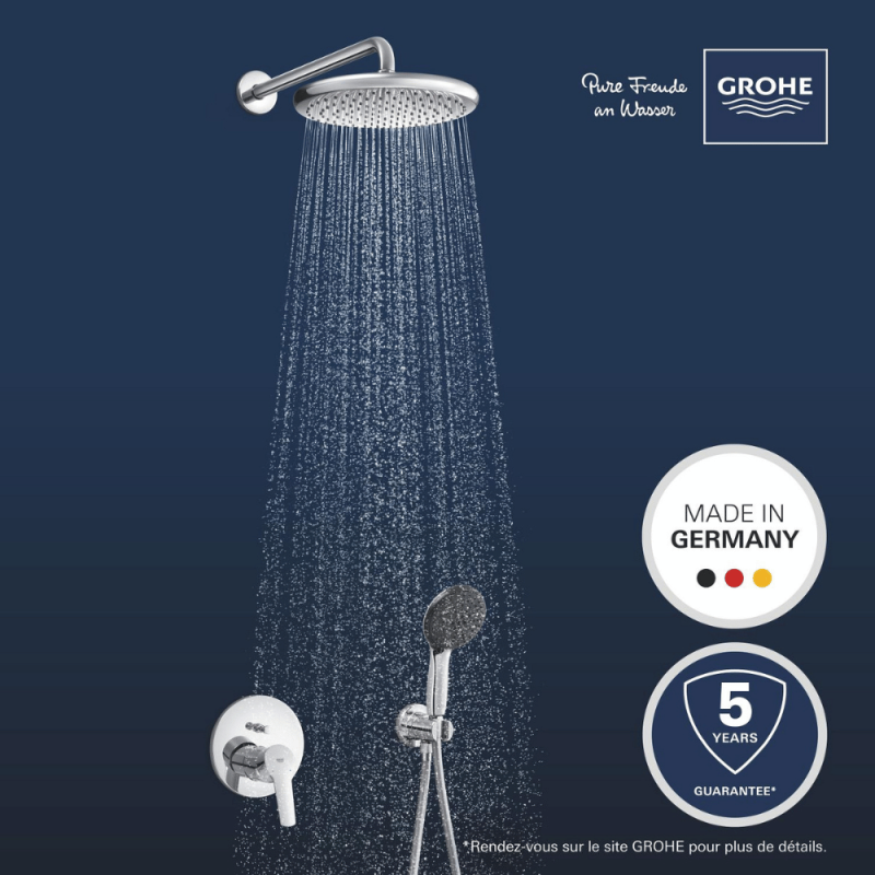 Zestaw prysznicowy podtynkowy jednouchwytowy GROHE Start szary / srebrny - 3