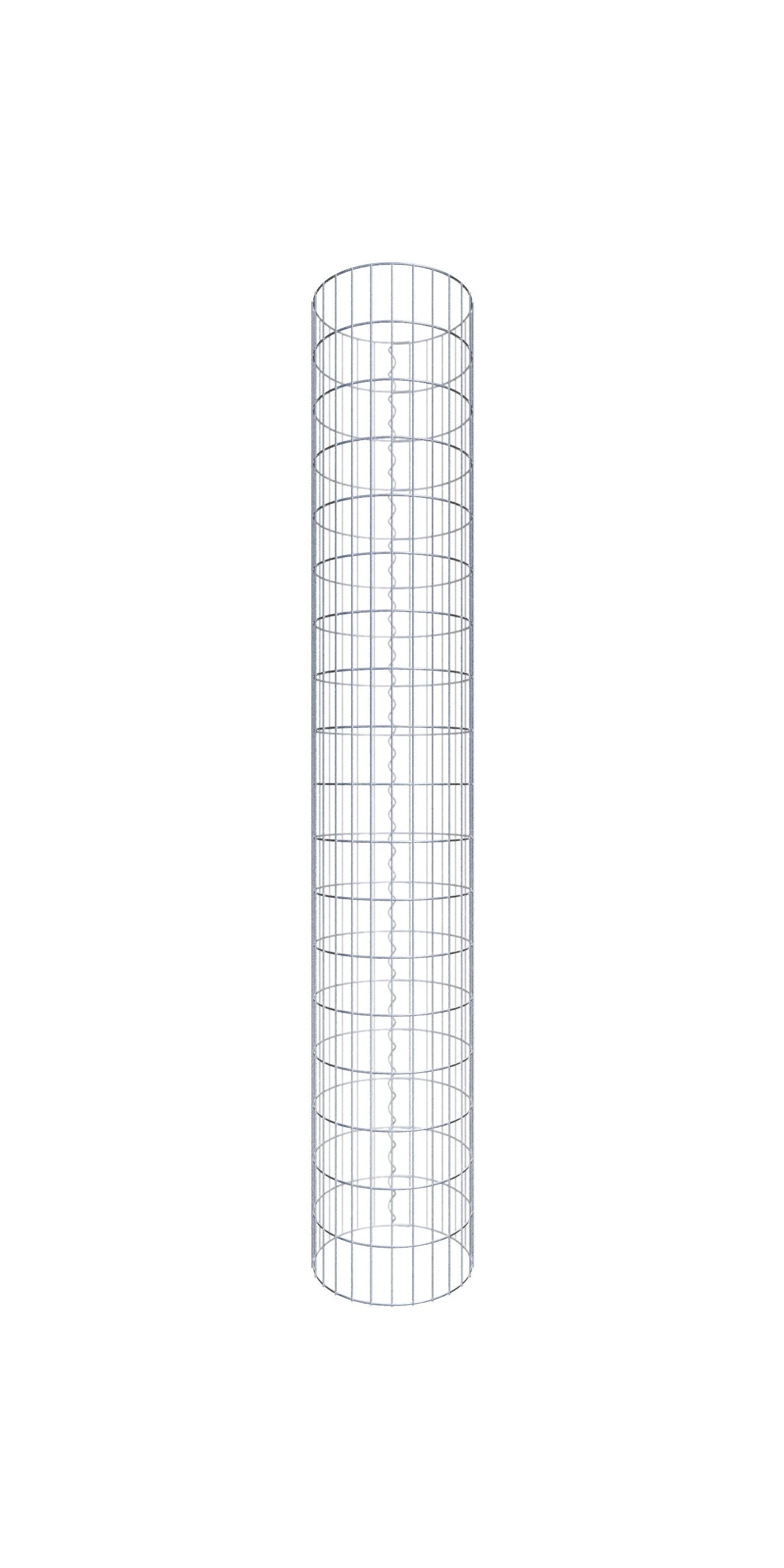 Kolumna gabionowa o średnicy 42 cm, okrągła MW 5 x 10 cm - Wysokość: 1,80 m