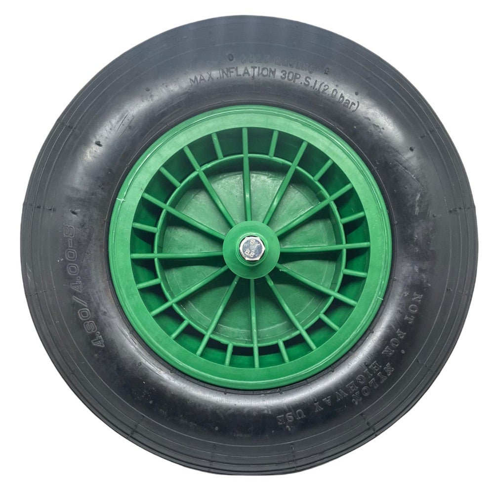 Ruota Pneumatica Tacchettata Per Carriola - Con Cuscinetti, Interasse 160 Mm, Ideale Per Terreni Irregolari - Foto 2