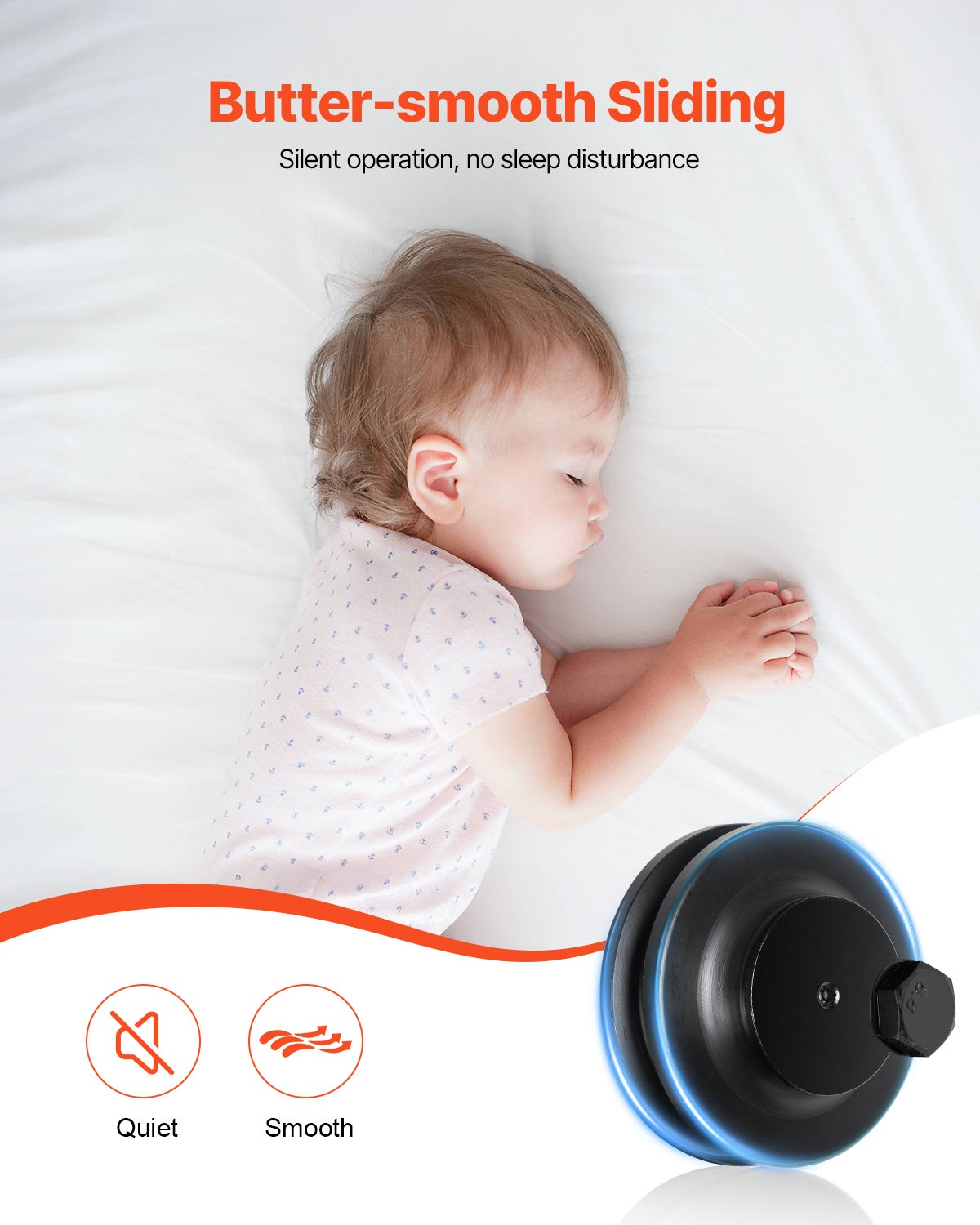 Kit herrajes para puerta granero corredera simple VEVOR,150 cm,riel duradero y rodillo en J,para puertas 762 mm ancho y 34,92-44,45 mm de espesor - 4