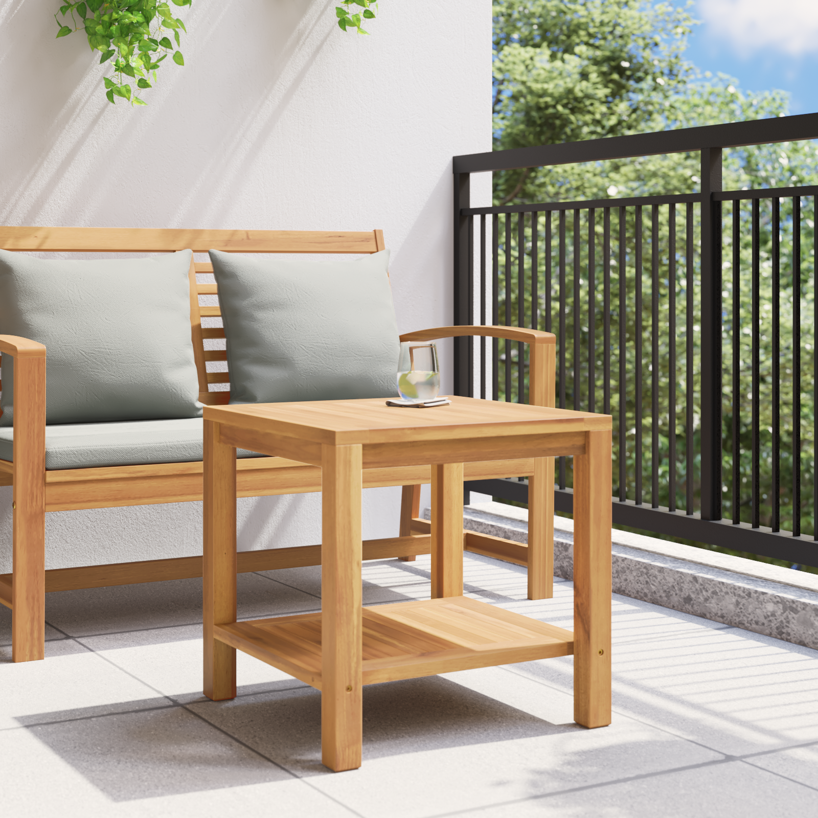 Table basse Marron 45 x 45 x 45 cm Bois de teck massif vidaXL - 4