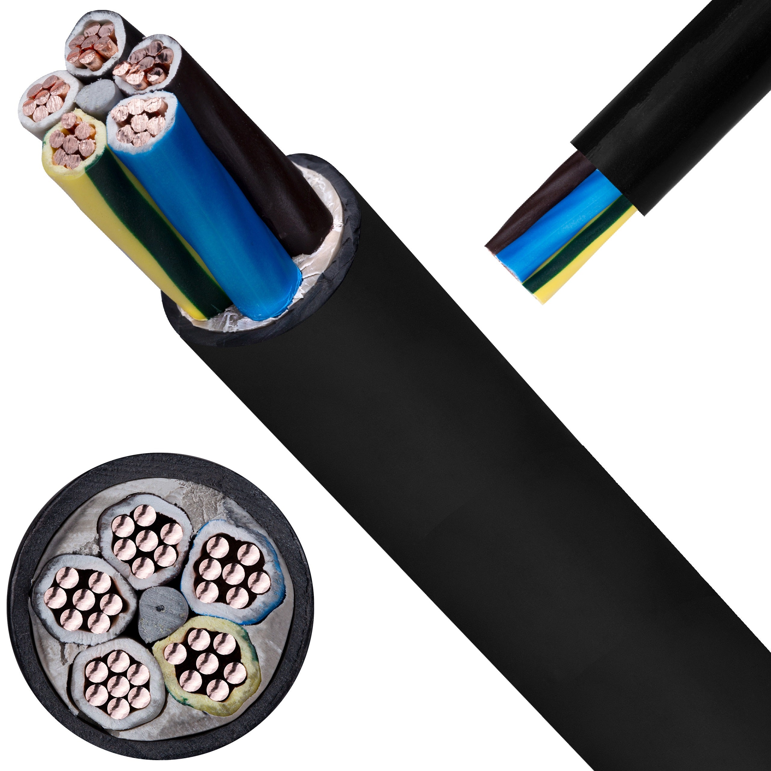Kabel energetyczny ziemny YKY 5x16mm2 czarny 0,6/1kV linka sztywna Elektrokabel 100m