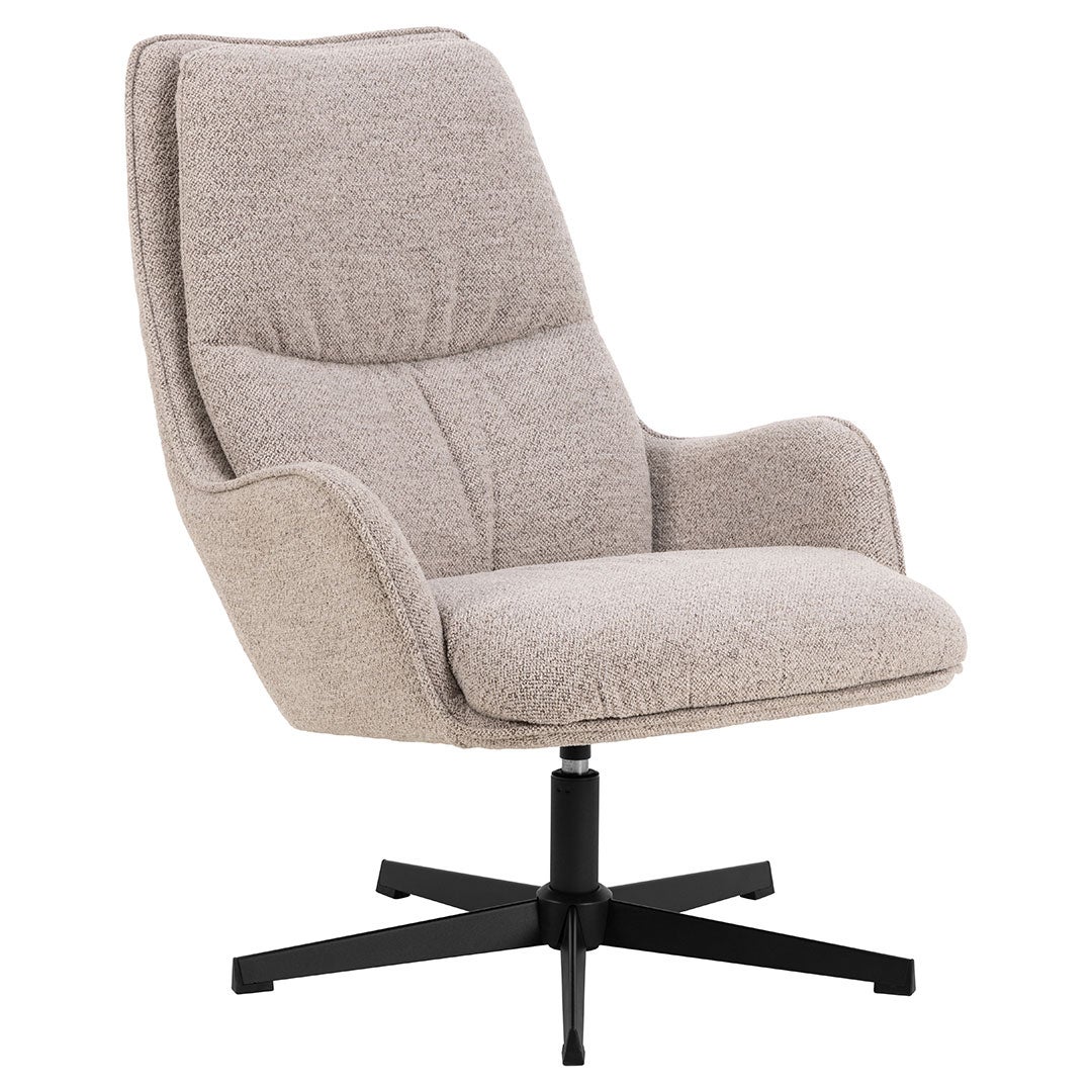 Bosley fotel fotel lounge bouclé beżowy.