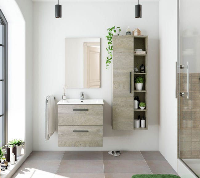 Set Di Mobili Da Bagno In 2 Pezzi Armadio Con Specchio Mobiletto Soto Lavabo 86728254 Set Di Mobili Da Bagno In 2 Pezzi Armadio Con Specchio Mobiletto Soto Lavabo 86728254