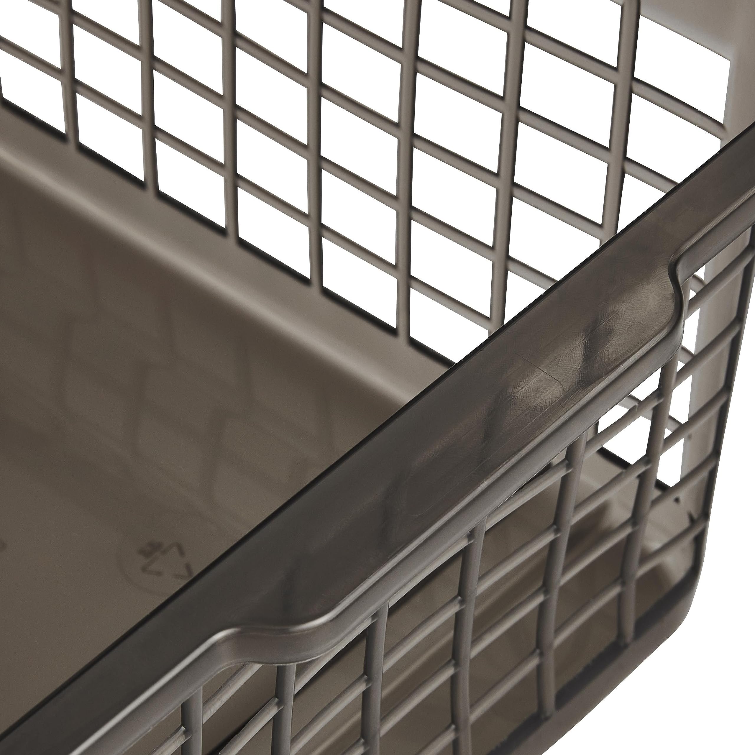 keeeper Cesta Portaoggetti, Plastica Resistente (PP), 4,5 L, 30 x 20 x 11 cm, Fred, Crystal Grey (Grigio) - 5