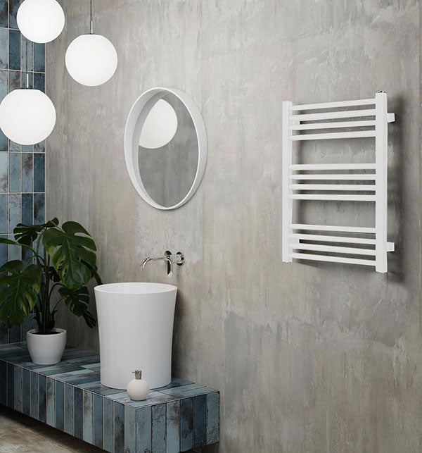 Sèche-serviette électrique blanc - (HxL) 660x500mm - 300 Watt - 300 Watt - FIO660-500E8B - 3