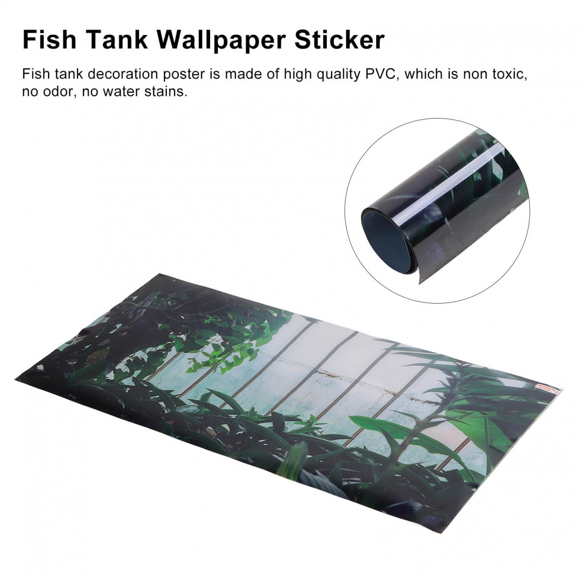 Decoração de fundo de aquário PVC autoadesivo 3D adesivo de papel de parede para tanque de peixes tóxicos (6 - 4