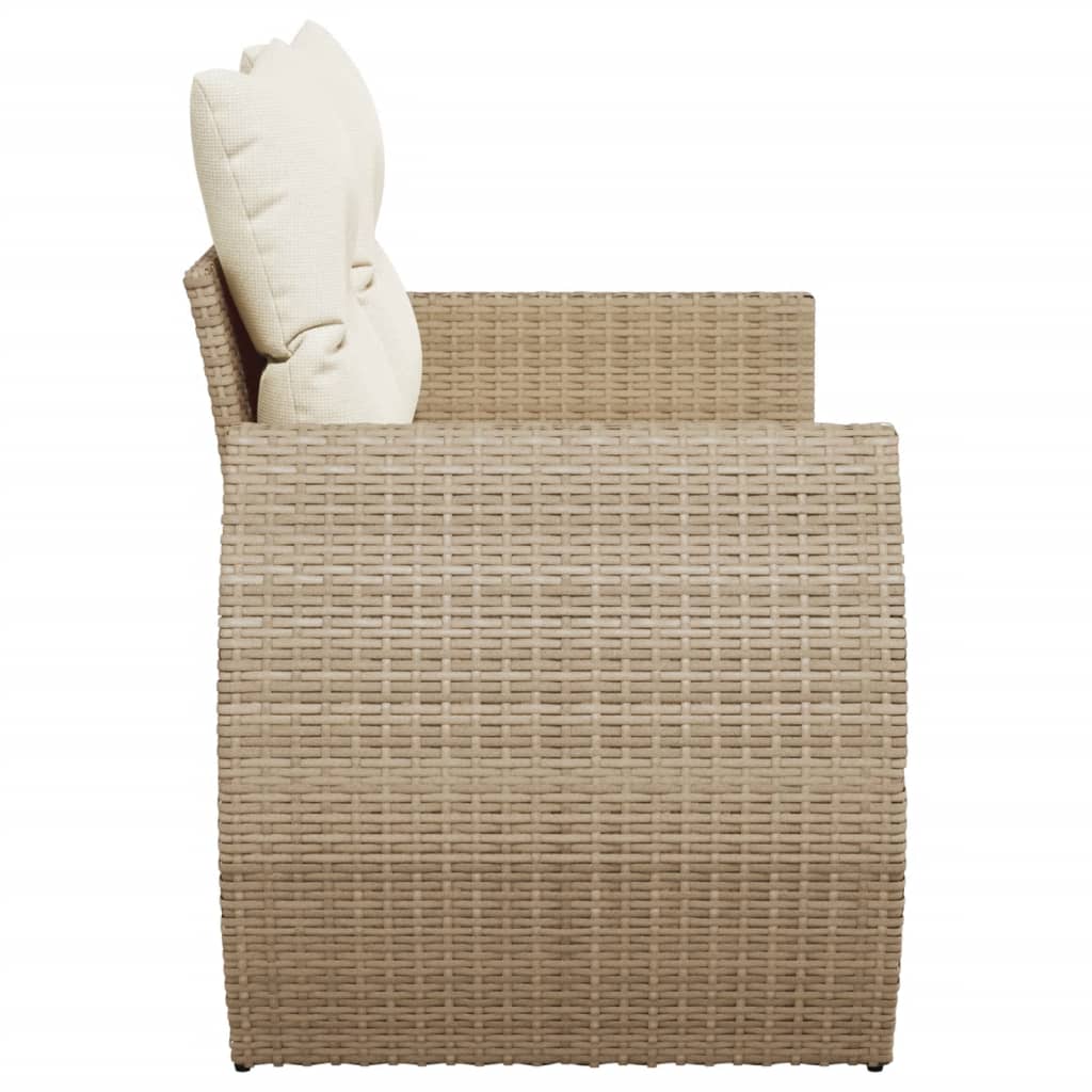 Salon bas de jardin en Rattan synthétique Beige 2 personnes - 5