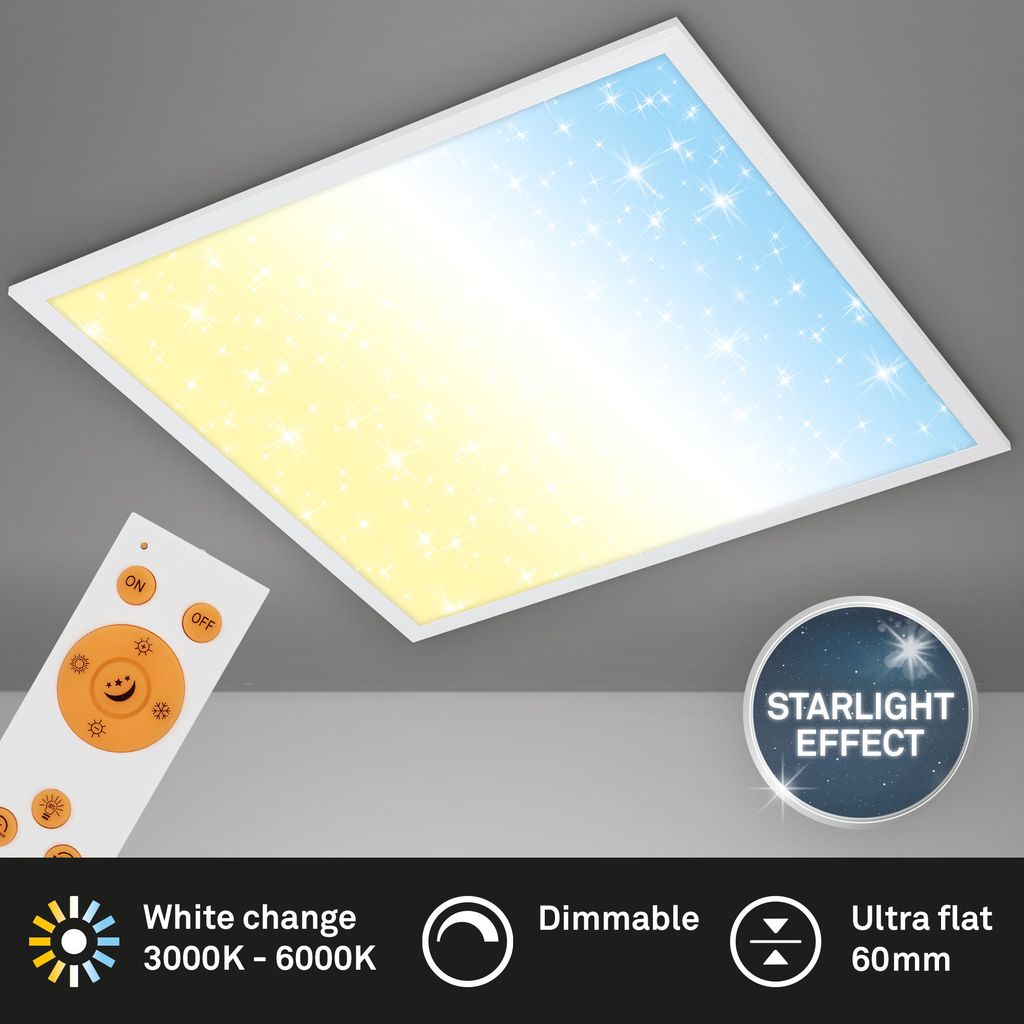 BRILONER - Pannello - PALLAS - telecomando, controllo temperatura colore CCT, dimmer, cielo stellato - 3