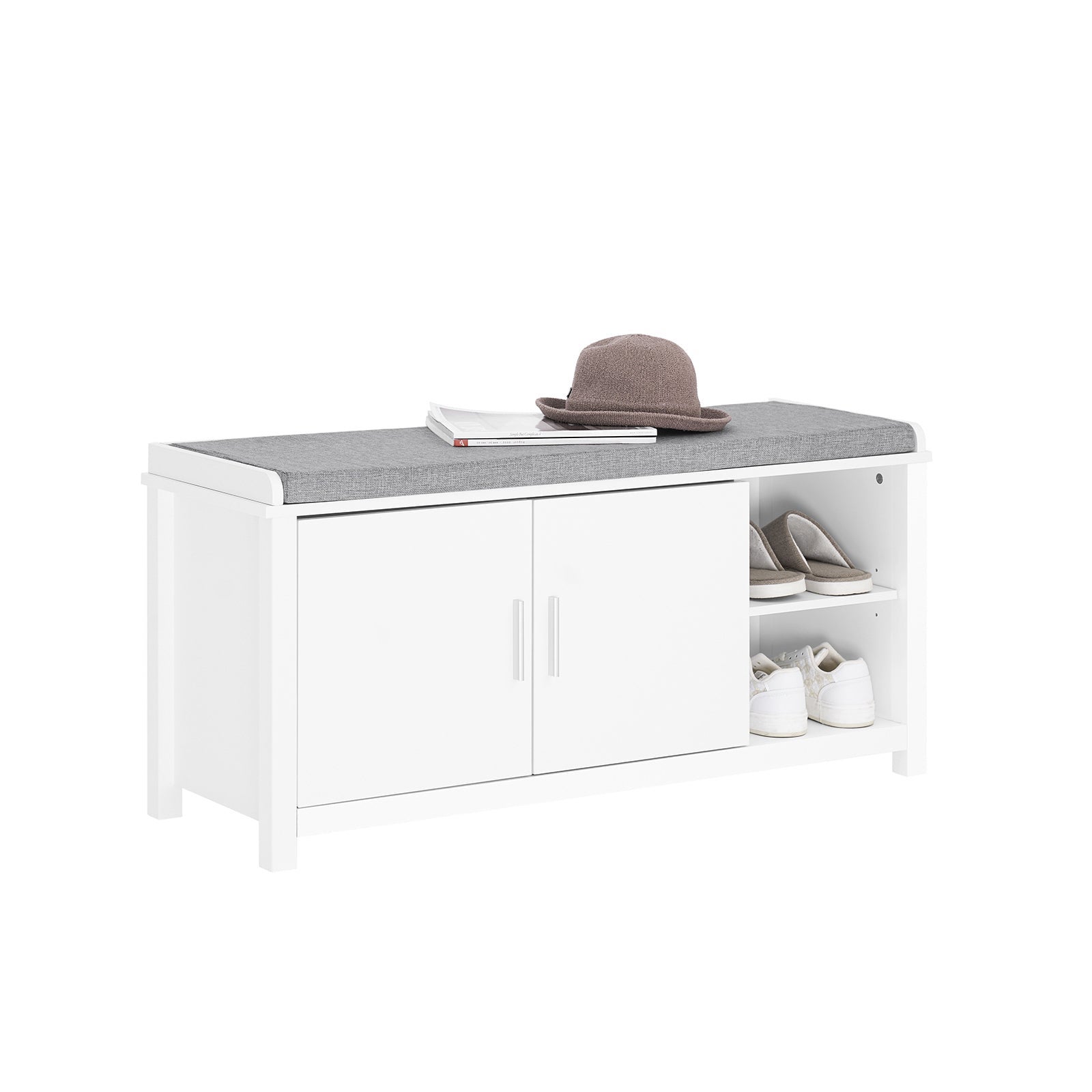 Banc De Rangement À Chaussures Avec Coussin Rembourré Commode À