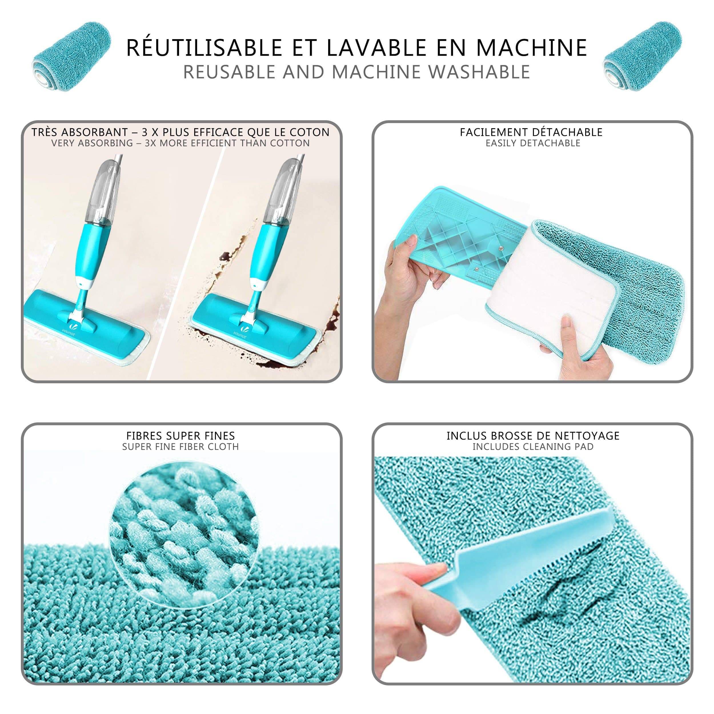 Balai vaporisateur lave sol bleu - 5