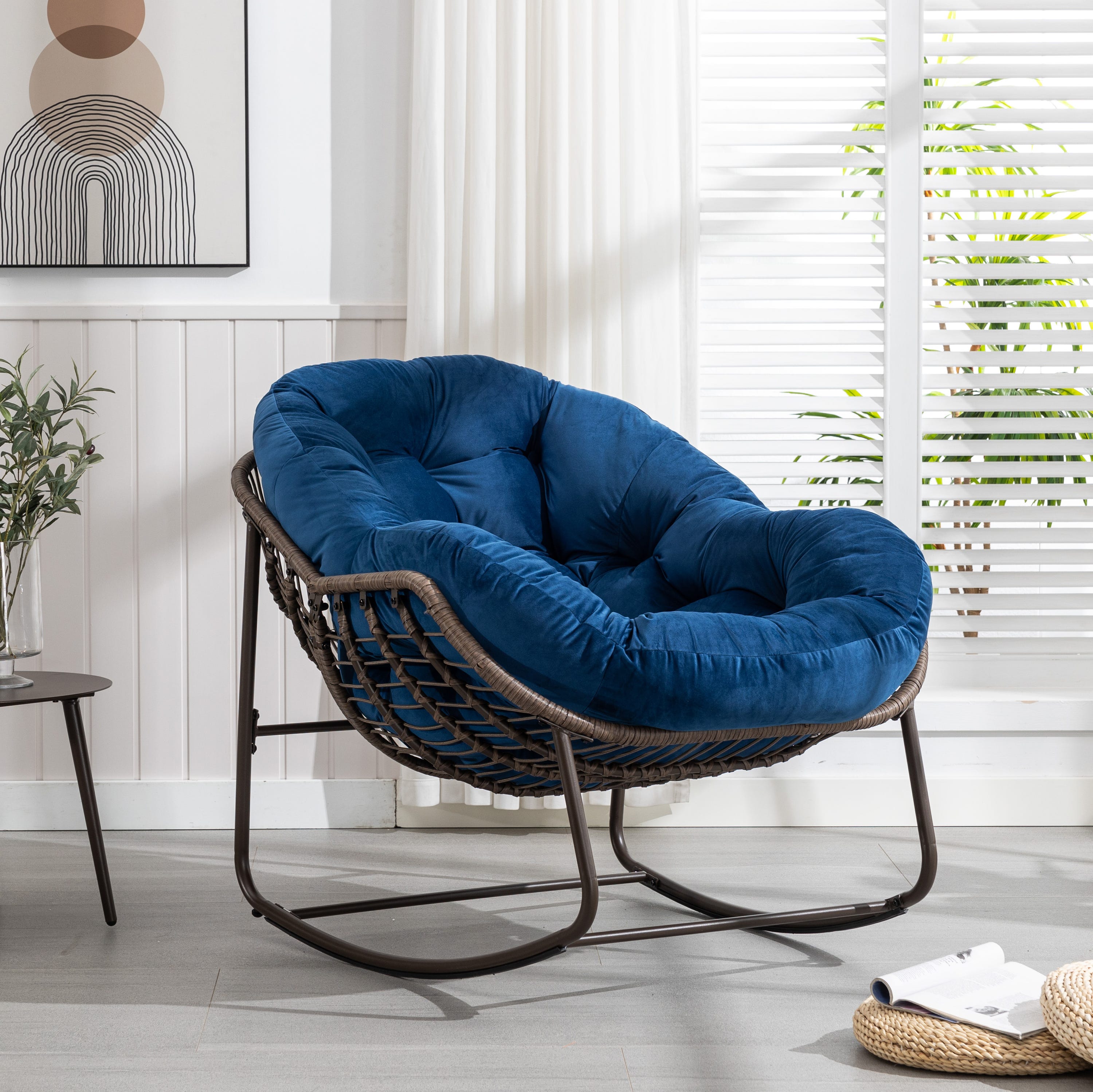 Sedia a dondolo per esterni, sedia a dondolo da giardino con