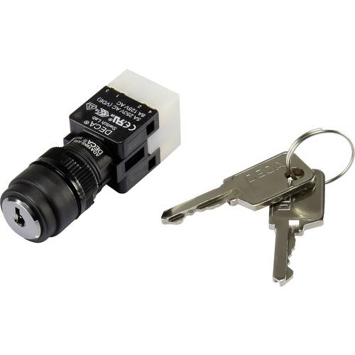 DECA 1384380 ADA16K6-AR0-CA Commutateur à clé 250 V/AC 5 A 1 x Off/On 1 x 90 ° IP65 1 pc(s)