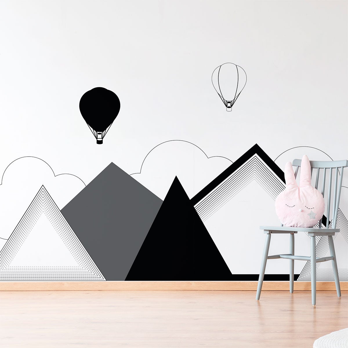 Adesivo bambino giganti montagne scandinave Nordkapp - Sticker adesivo - adesivi murali - 100x135cm - 3