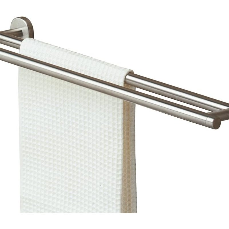 Podwójny wieszak na ręczniki, stal nierdzewna szczotkowana