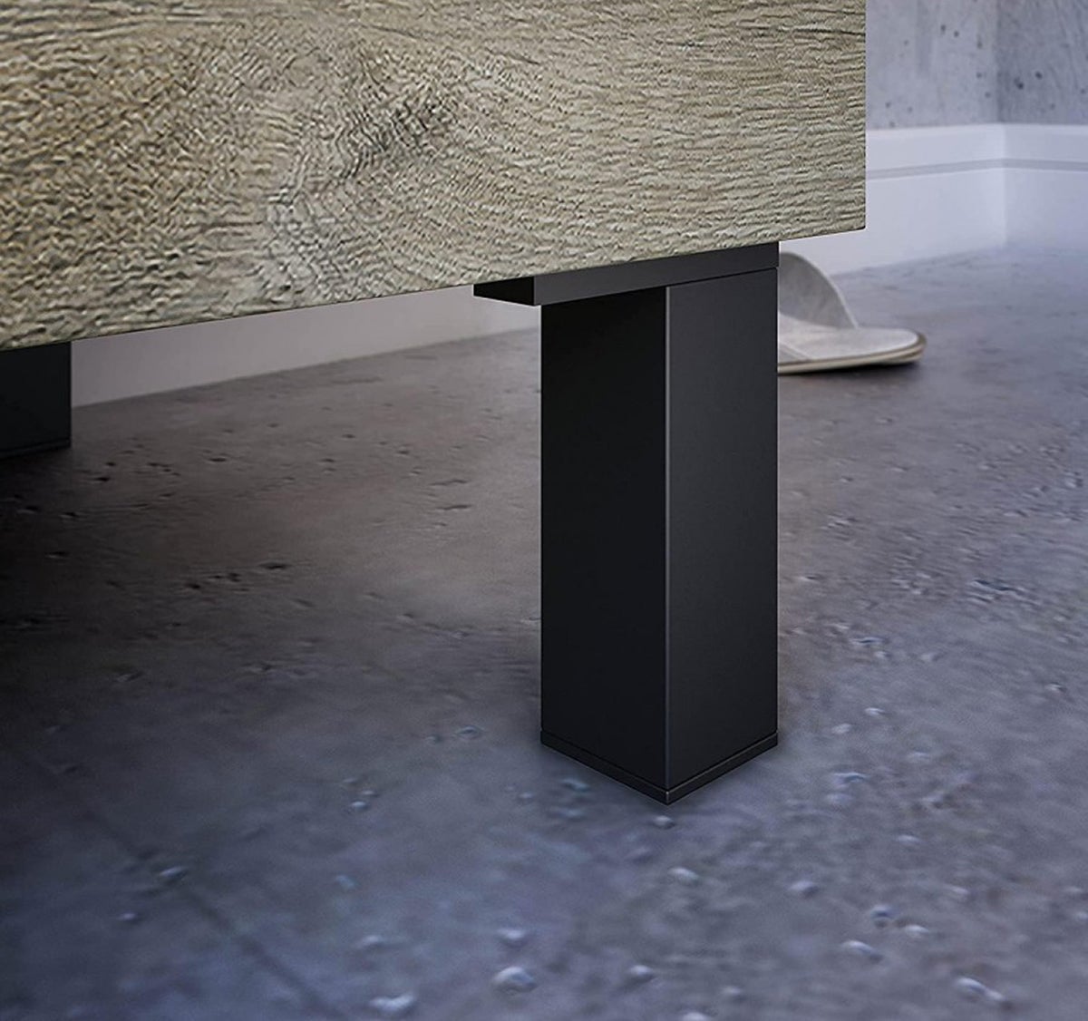 Meuble salle de bain sous vasque avec 2 Tiroirs + 1 Miroir coloris Alaska chêne - Longueur 80 x Profondeur 45 x Hauteur 86 cm - 2