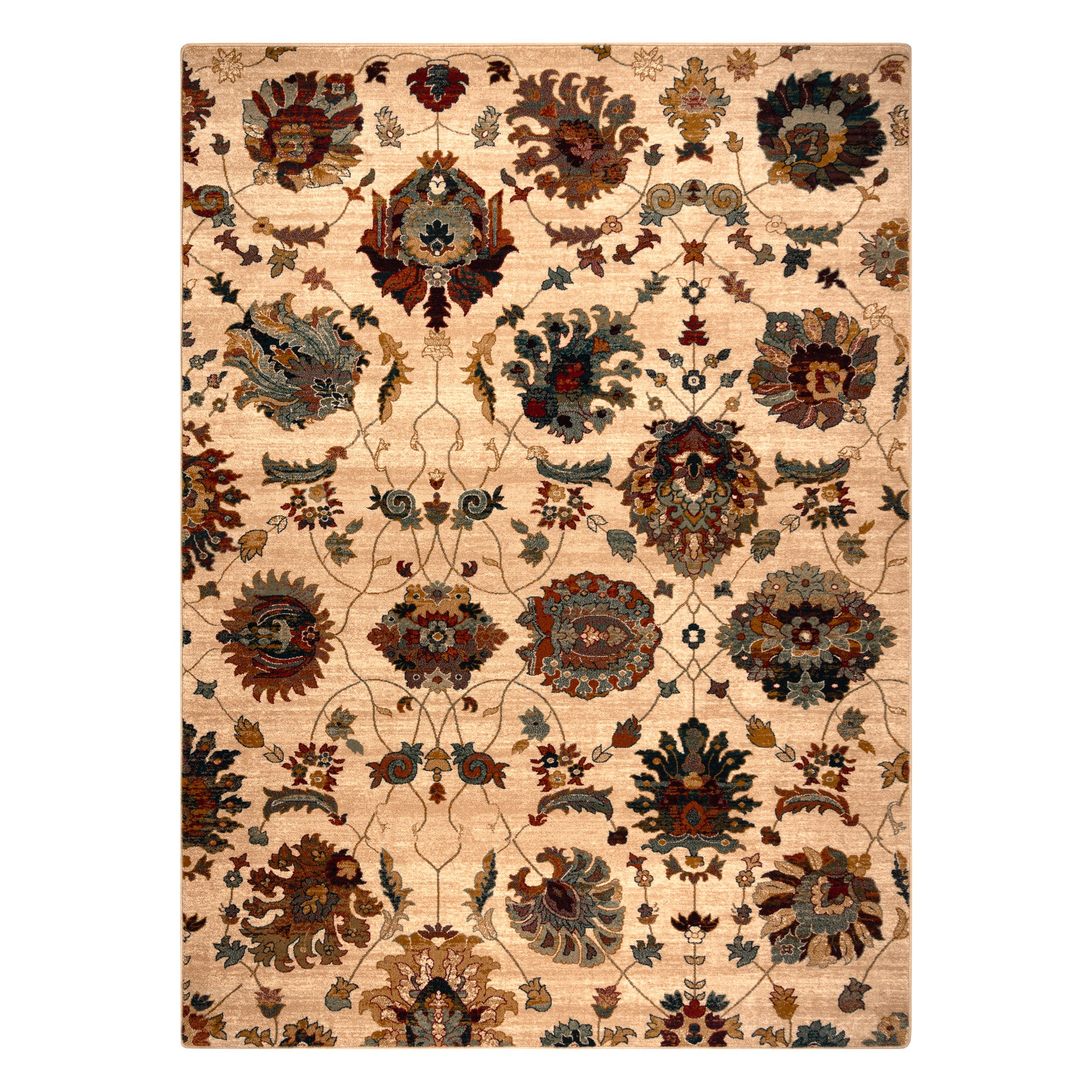 Dywan wełniany OMEGA LATICA Kwiaty krem 235x350 cm - 2