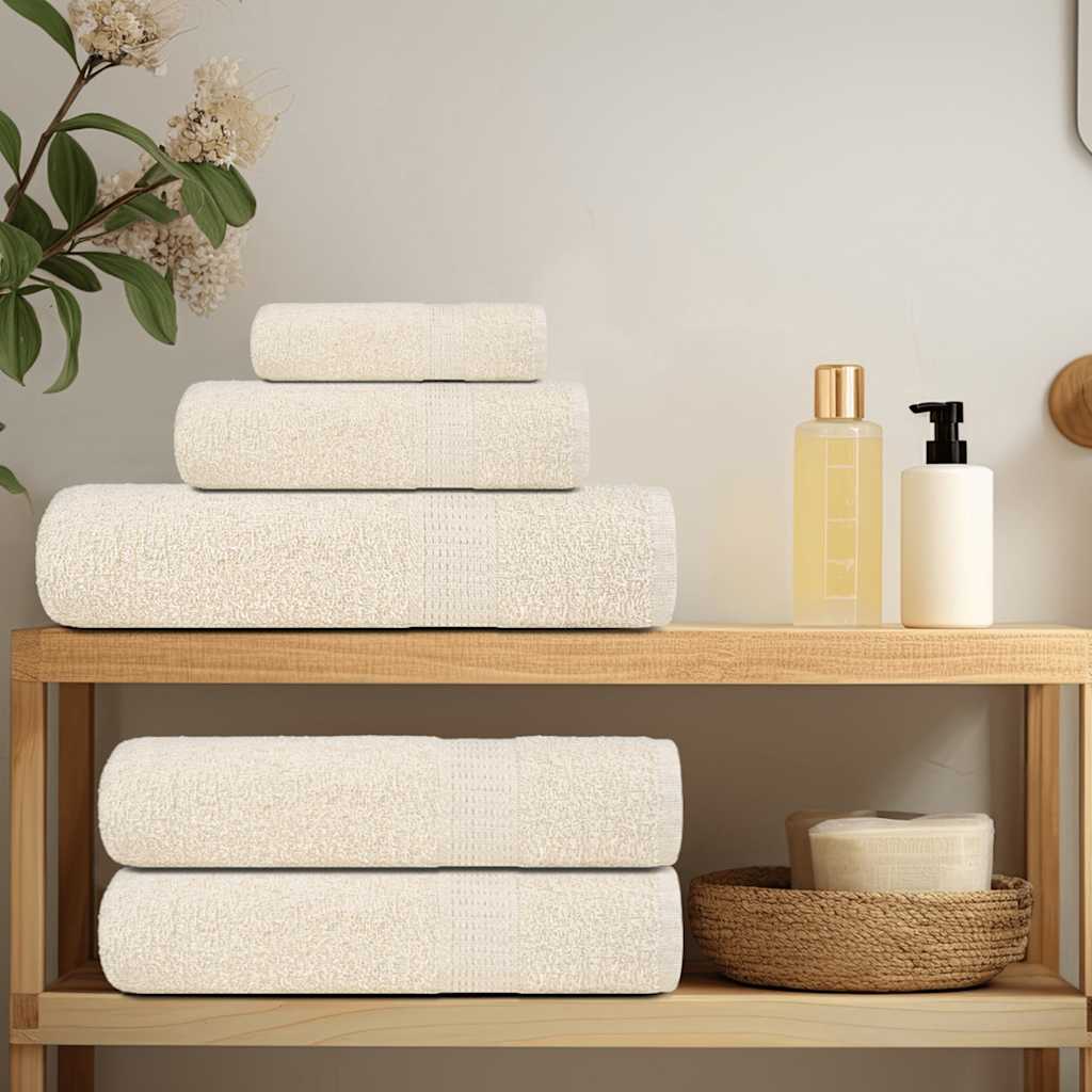Serviettes de douche FROGN 4 pcs crème 70x140 cm 360 g/m² vidaXL - 3