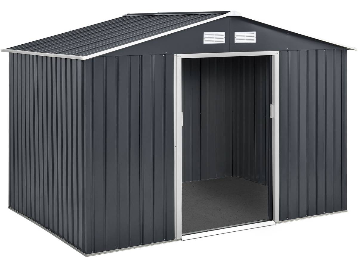 Abri de jardin métal "Vegas" - 5,29 m2 (4,83 m2 au sol) - Gris | Leroy