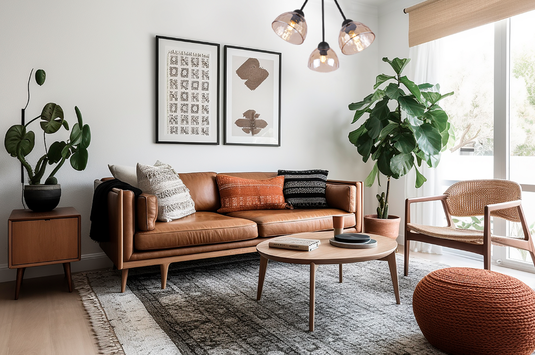 Lampa sufitowa wisząca Venice Trio modern 3xE27 klosz półokrąg miodowy Light Home LH - 4