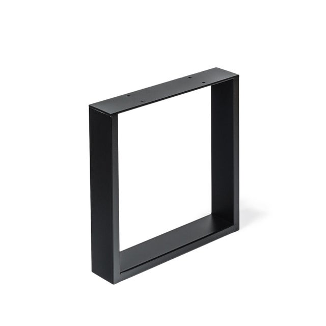 Pied de meuble | Style fonctionnel | En acier | Finition poreuse noire | Projets de restauration DIY | Mesures 380*80*382mm | Hauteur : 38 cm |