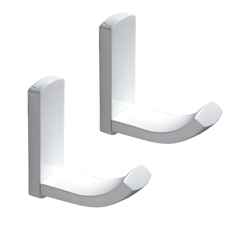 Haki ścienne do prysznica, wieszaki na ręczniki, wieszaki na szlafroki, akcesoria kuchenne i łazienkowe, zestaw 2 szt. (białe)