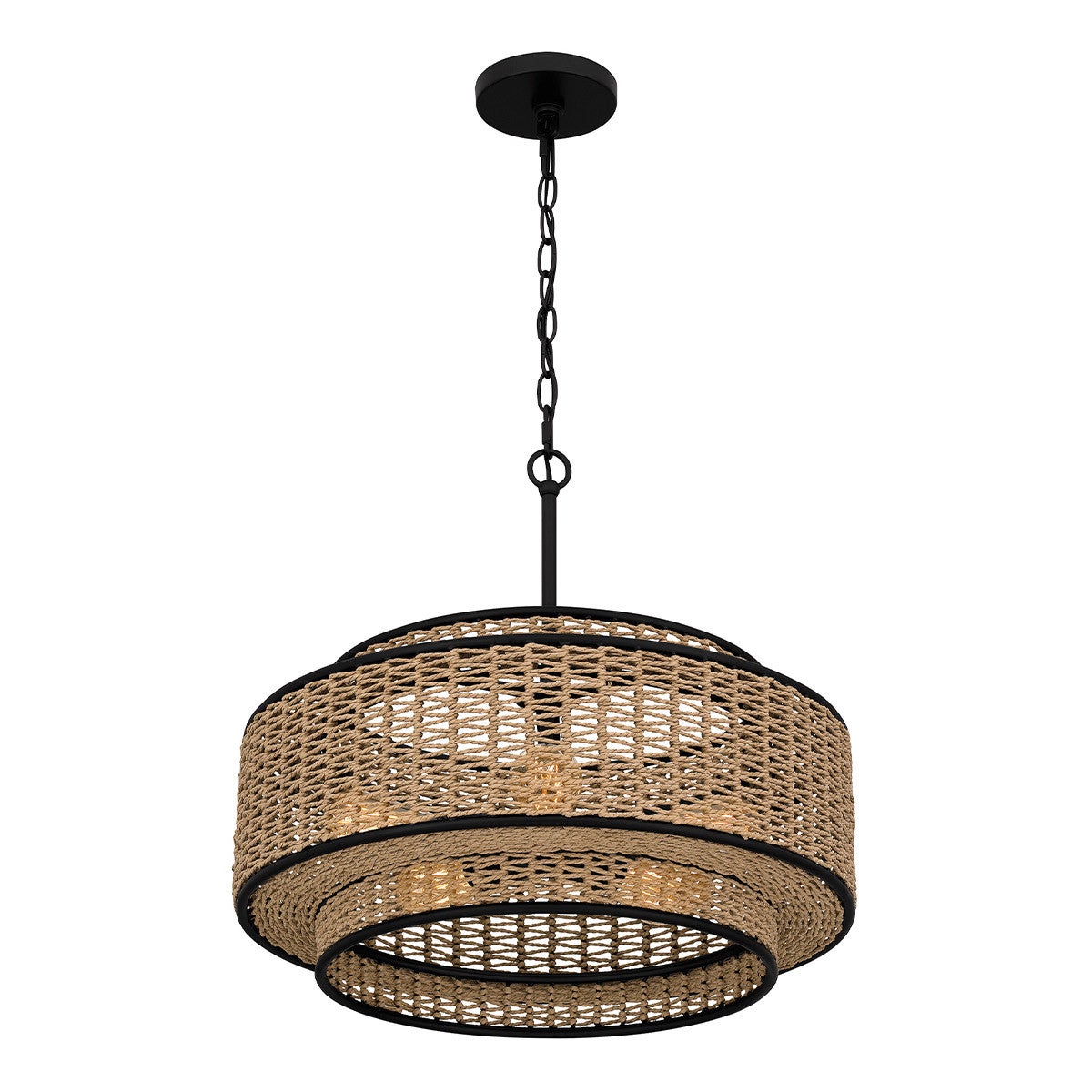 Lucide TEUN - Suspension - 4xE27 - Noir - 4