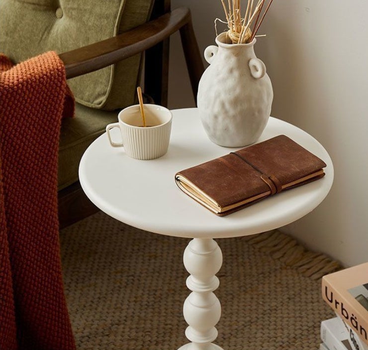 Stolik kawowy,mały stolik kawowy na nogach,stabilny,dekoracyjny,okrągły stolik kawowy,stolik nocny,stolik kawowy,40 x 52 cm - 3