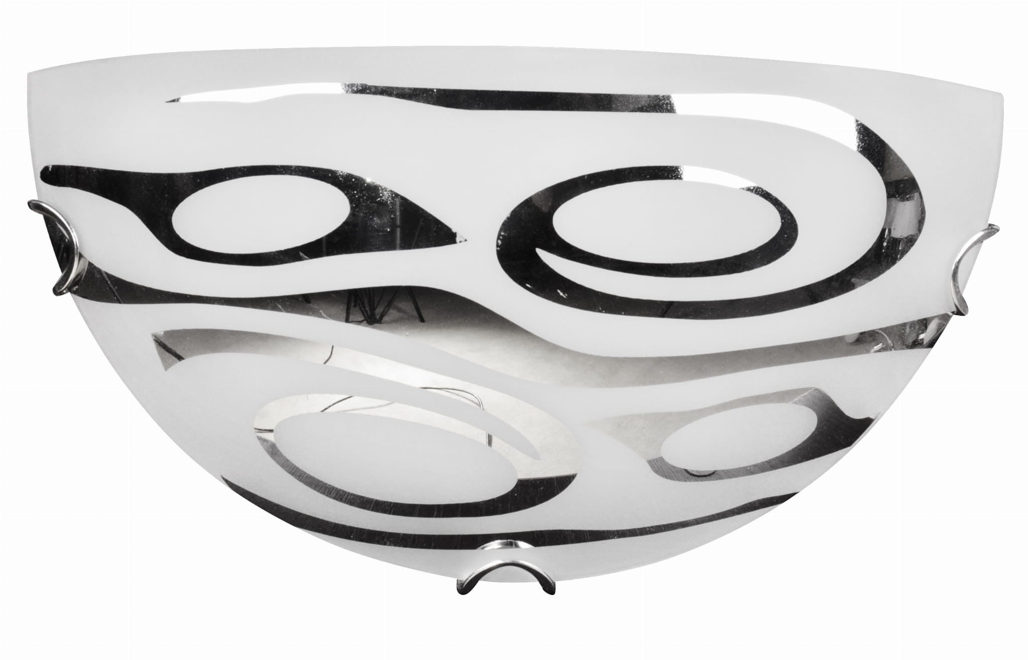 Kinkiet półplafon Edgar chromowany srebrny 1xE27x20W wym: 15 x 30 x 9 cm szkło IP20 Candellux