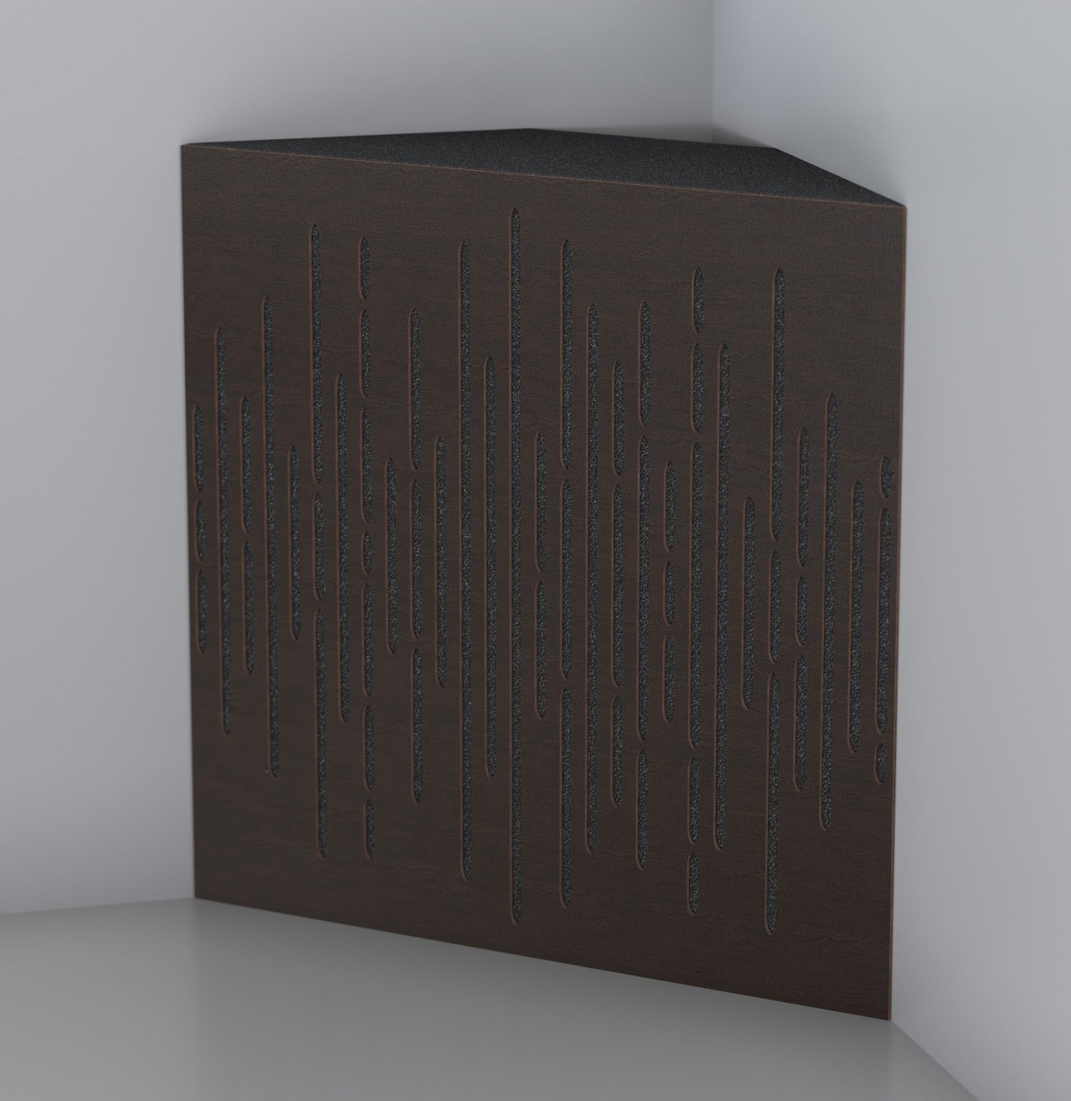 Lot de 2 Pièges à basses WAVE acoustiques insonorisants 50x50x10 cm -MDF perforé laminé et mousse acoustique -Wengé - 3