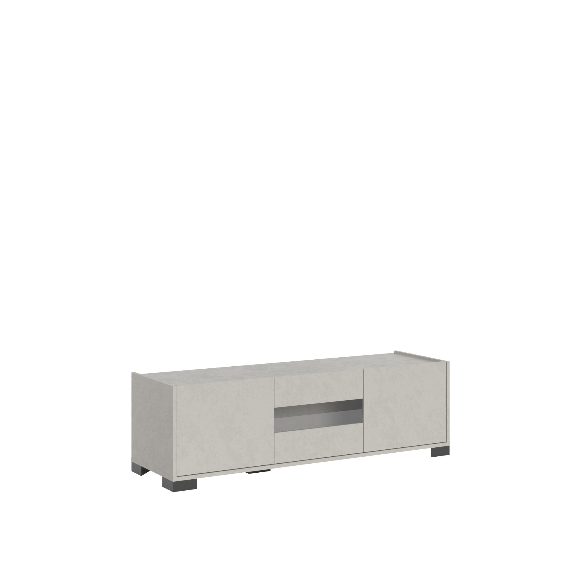 Szafka RTV 3-drzwiowa 130x40x40 cm Odbicie kaszmiru