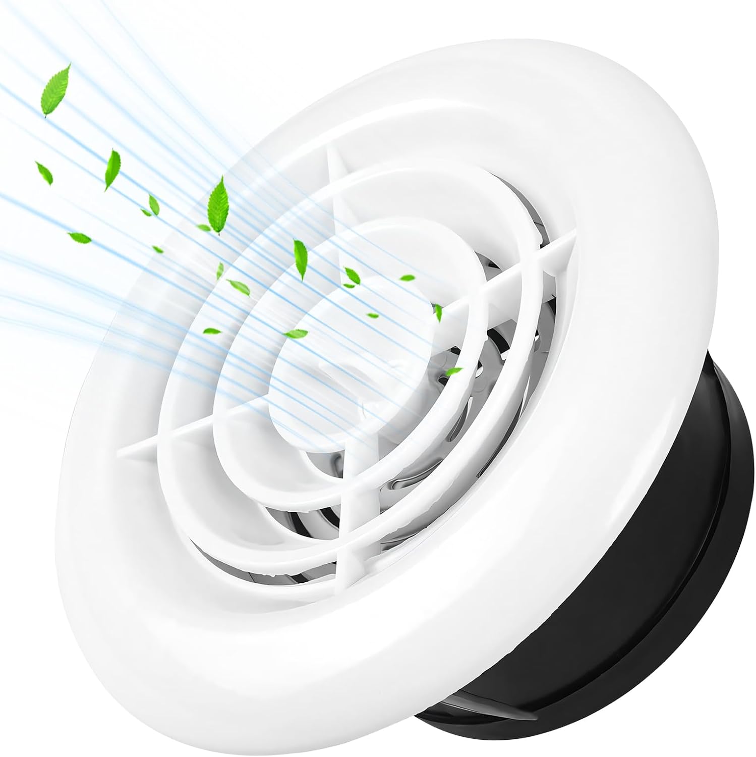 Grilles de ventilation rondes, aérateurs de plafond réglables, adaptées ...