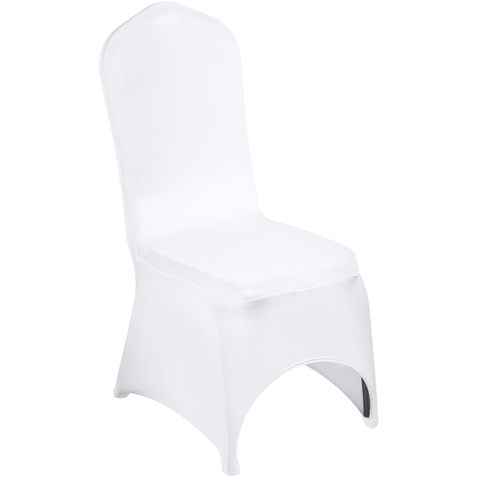 50 PCS Housses de Chaise sans Bras VEVOR Blanche Couverture Front Cintré Élastique pour Mariage Soirée Célébration Décoration Restaurant Hôtel Banquet - 9