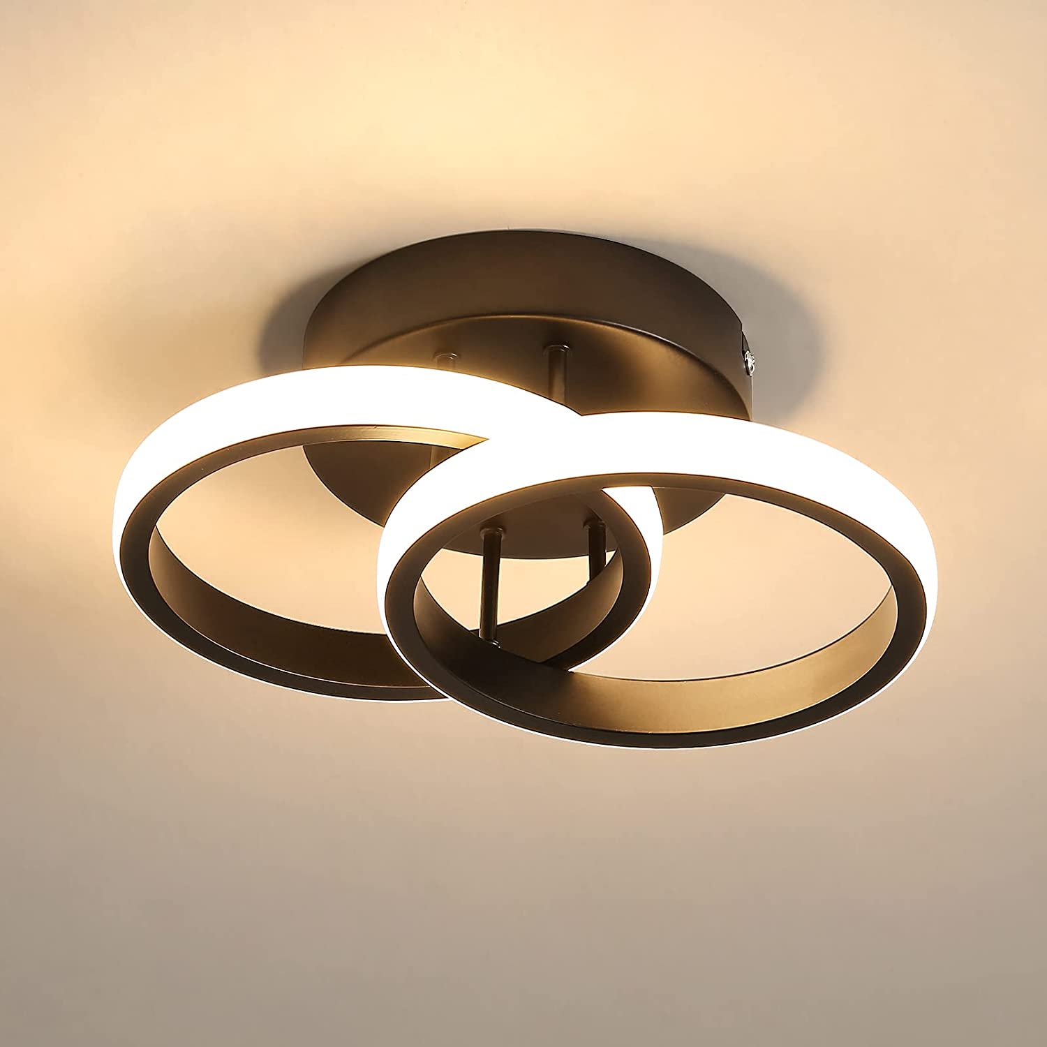 GOECO Plafonnier LED Chic Moderne, Lustre Lumineux de Plafond 22W en ...