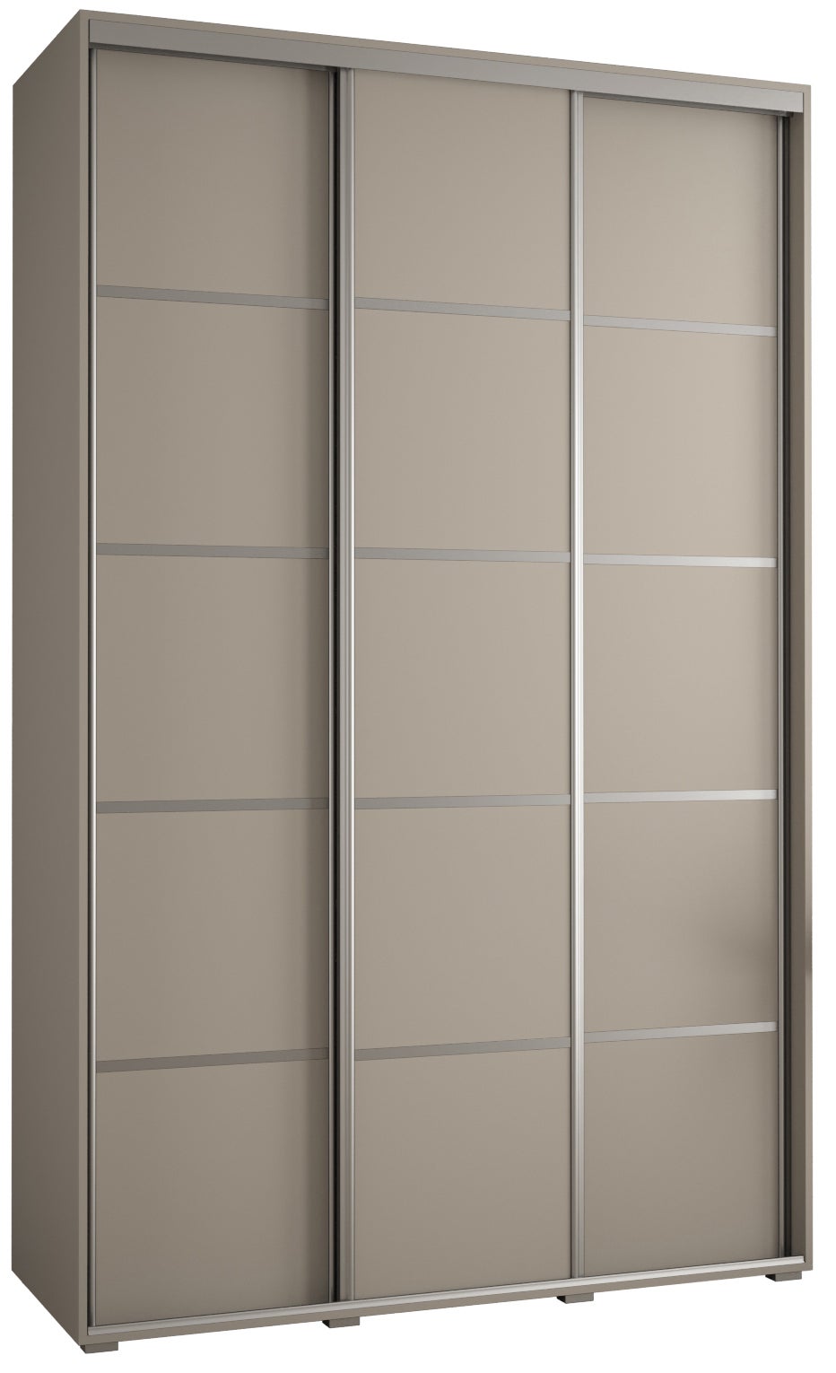 Szafa przesuwna wysoka Dakota 4 160 x 45 x 235,2 cm kaszmir + u. Srebrny - Abiks Meble