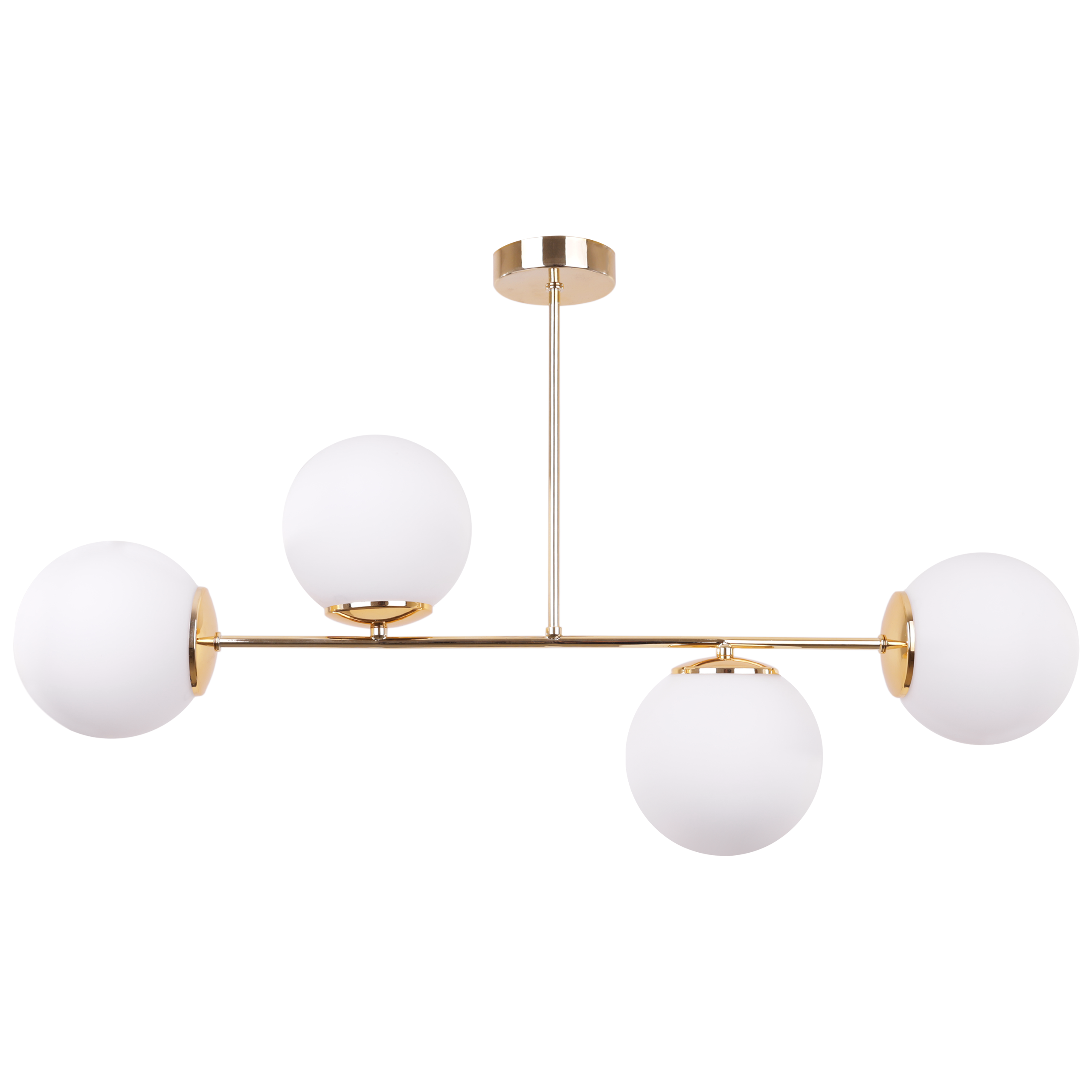 Lampa sufitowa wisząca Siena modern 4xE14 abażur kula złota/biała Light Home LH