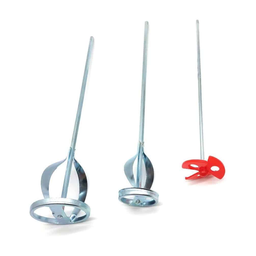 3 Tiges Malaxeurs - Mélangeurs pour Peintures - Colles - Enduits en Acier Zingué - Usage Professionnel - Beast - 2