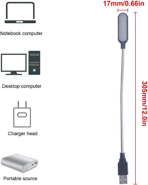 Lampe USB LED Flexible, Lampe USB pour Ordinateur PC Portable Mini 6 Lampe USB LED Flexible, Lampe USB pour Ordinateur PC Portable Mini 6