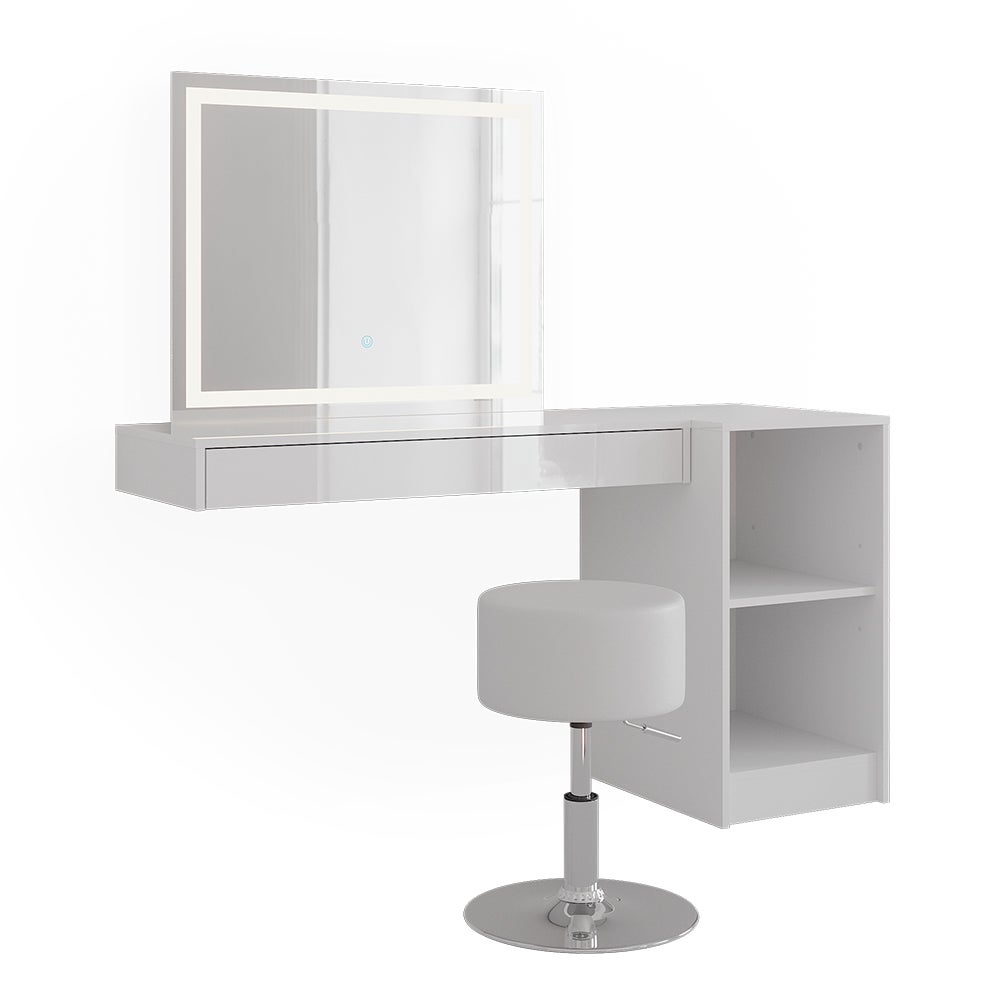 Vicco Stół do toalety Sherry, Biały, 100 cm 4 części