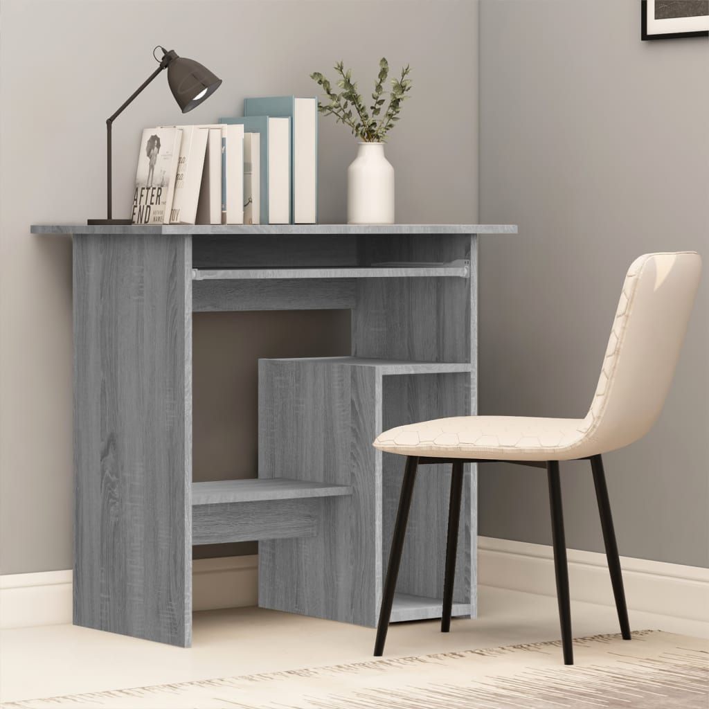Bureau，Table de travail，Table d'étude Sonoma gris 80x45x74 cm Bois d'ingénierie CWV17323 - 2