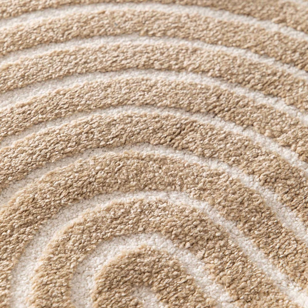 Tappeto beige morbido con rilievo geometrico 160x230 - 5