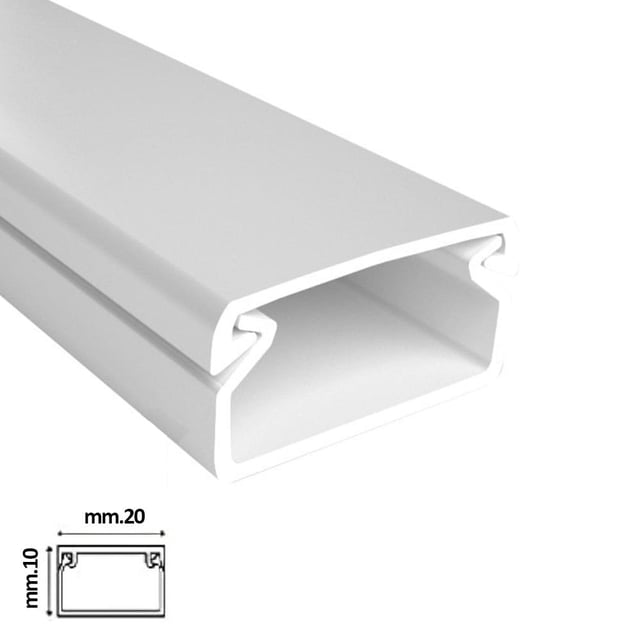 CONDUIT DE CÂBLES mm 20 x 10 - mt. 2 - art.60770 (sans séparateur)