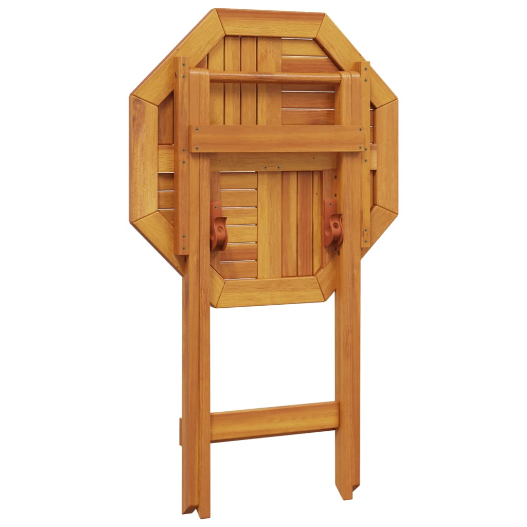 Table pliable de jardin Ø60x75 bois d'acacia massif - 9
