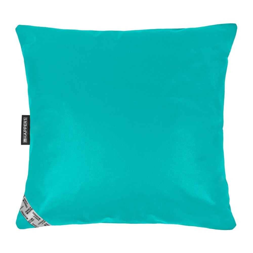 Coussin Similicuir Indoor Turquoise Happers 60x60 - 2