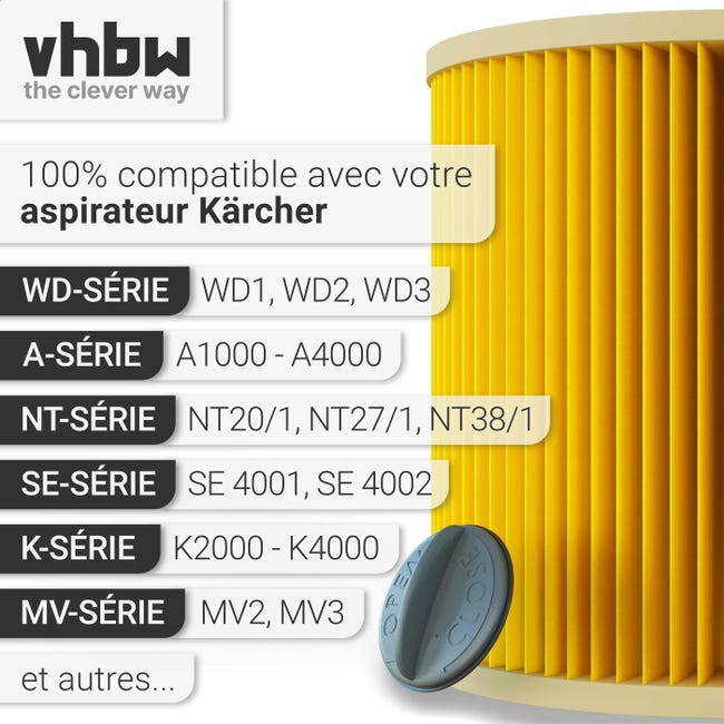 vhbw 2x filtro a pieghe piatte compatibile con Powerplus POW vhbw 2x filtro a pieghe piatte compatibile con Powerplus POW