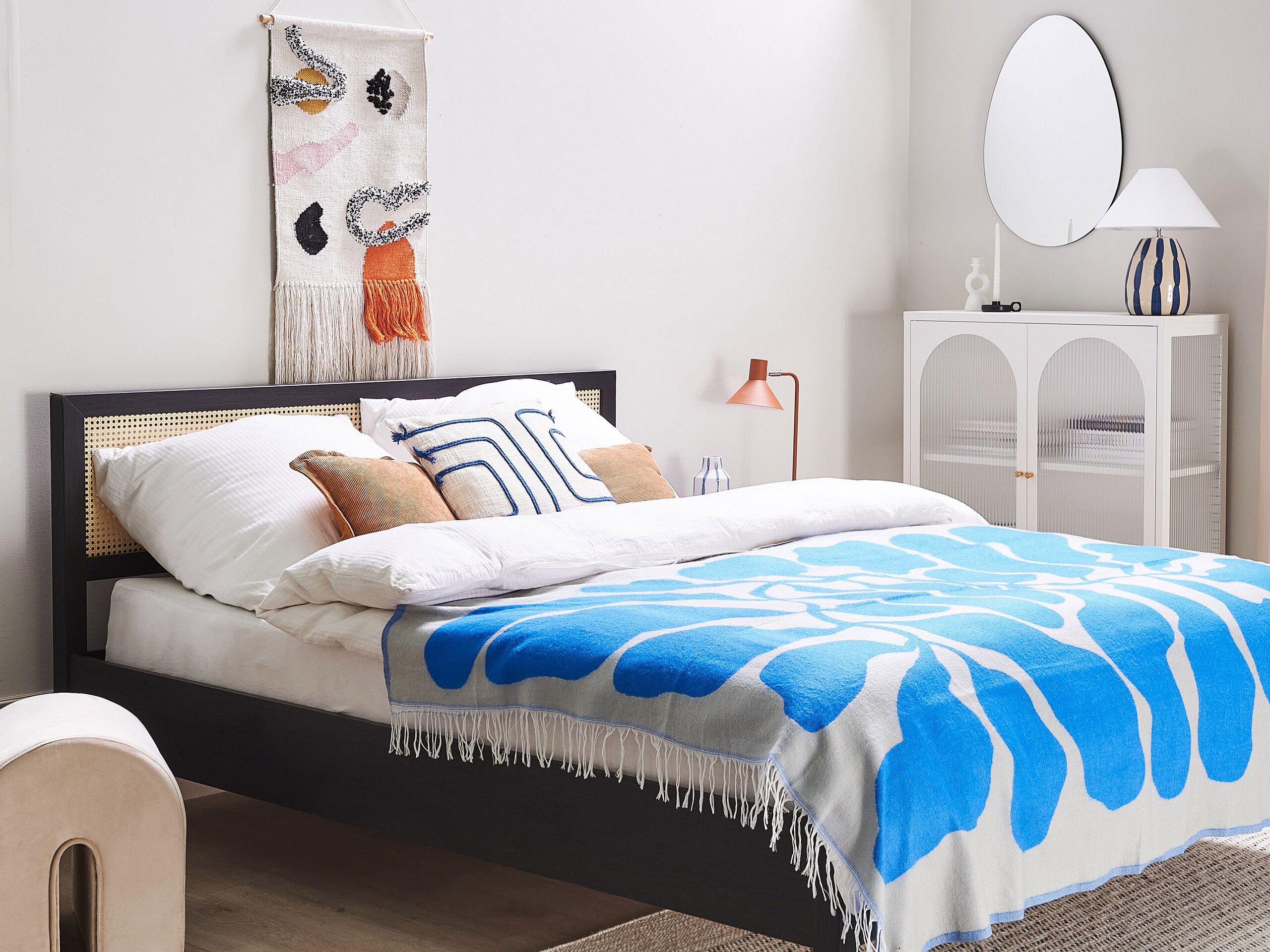 Coperta KIHUN Tessuto 130 x 170 cm Blu - 4