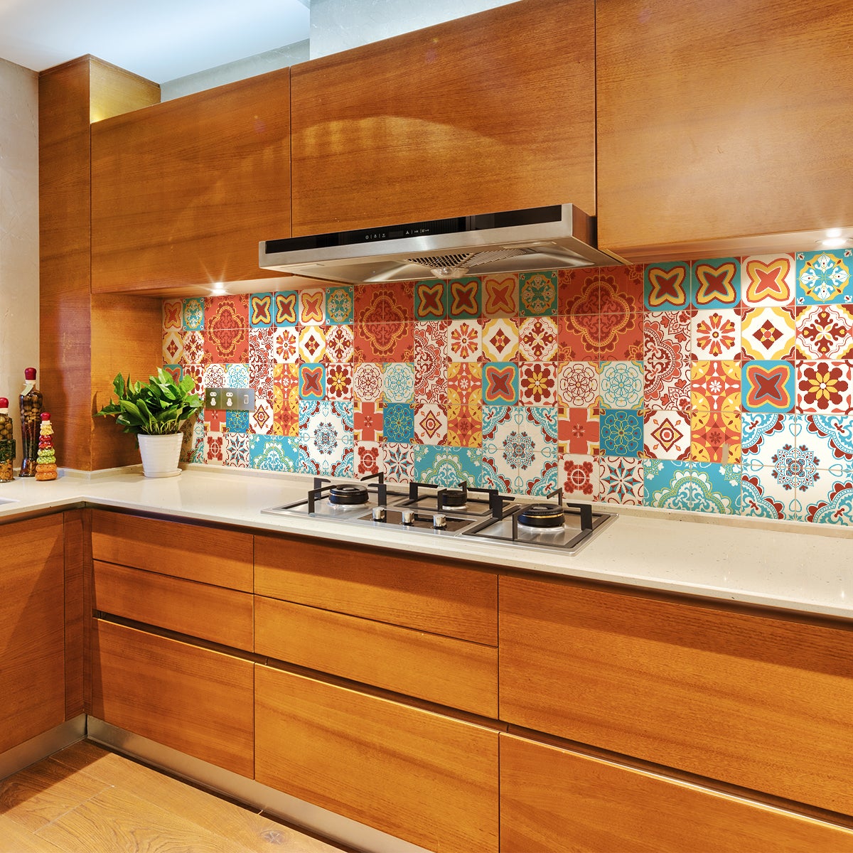 24 adesivi piastrelle di cemento azulejos lucinda - Sticker adesivo - adesivi murali - 24stickers20x20cm - 3